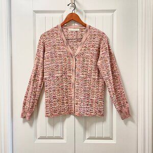 Vintage Camela Wool Knit Sunset Cardigan Pink – S/M
